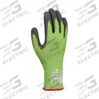 SHOWA Knit Gloves: L ( 8 ), ANSI Cut Level A6, Palm, Dipped, Polyurethane, Polyurethane, 1 PR (MPN XC520L-08). Key specifications — Brand: SHOWA; Glove Hand Style: Left and Right; Touchscreen Compatible: Yes; Includes Reinforced Thumb Crotch: No; Knit Material Color: Green; Size: L ( 8 ).