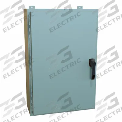 HAMMOND Enclosure: Steel, 36 in x 24 in x 10 in, NEMA 12/13/3R/4, Solid Cover - Steel Washdown Enclosures
