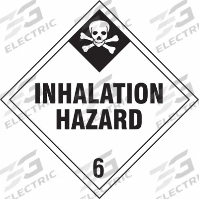 STRANCO Container Placard: Inhalation Hazard, 10 3/4 in x 10 3/4 in - Class 6: Toxic, Poison Inhalation & Infectious Substances