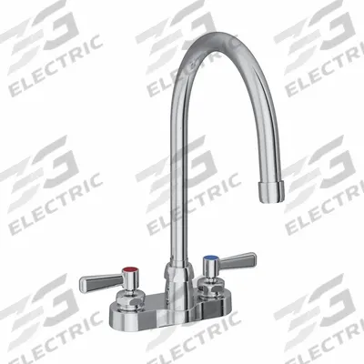 ELKAY Handle-Operated Faucet: Elkay, Brass, Centerset, Deck, 2 Mounting Holes - Centerset Kitchen Faucets