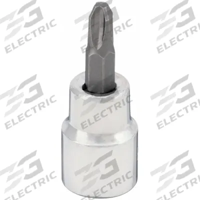 WESTWARD Socket Bit: 3/8 in Drive Size, Phillips Tip, #3 Tip Size, 1 13/16 in Overall Lg - Phillips Bit Sockets