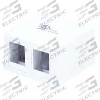 MONOPRICE Surface Mount Box: Keystone, Keystone Connector, 2 Ports, White, Keystone Connector, 7089. Key specifications — Features: Wall Mountable; Brand: MONOPRICE; Color: White.