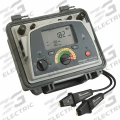 MEGGER Micro Ohmmeter: 0 kiloohm to 250 microohm, CAT III 300V, Digital, No Output, IP54/IP65 (MPN DLRO10HD). Key specifications — Brand: MEGGER; IP Rating: IP65; CAT Safety Rating: CAT III 300V; Tester Type: Micro Ohmmeter.