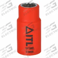 ITL Socket Wrench Set: 1/2 in Drive Size, 13 Pieces, 5/16 in to 7/8 in Socket Size Range, 12-Point (MPN 03180). Key specifications — attr1204555: ITL; attr1206530: 9-21/32 Round Head Ratchet; attr1227475: 1/2 in; attr1204546: (10) 12-Point; attr1206529: 5/16 in to 7/8 in.