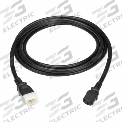 EATON Power Cord: 6 ft Lg, 3/14, Non-NEMA Plug, C14 Plug, Non-NEMA Receptacle - Electronic Equipment Power Cords