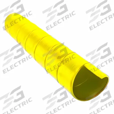 CAPLUGS Hose Protection Spiral Wrap: 59/100 in Dia, 25 ft Lg, Yellow - Standard Spiral Hose Wraps