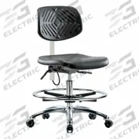 ESD Task Chair: Polyurethane, Armless, Ht Range 20 1/4 in to 28 in, 16 in Seat Wd, 17 in Seat Dp (MPN BR-ESD-PMBCH-CR-T1-A0-CF-EC). Key specifications — Foot Support: Yes; Back Tilt Backward: 13.5°; Back Tilt Forward: 10.5°; Base Material: Aluminum; Brand: APPROVED VENDOR; Product Type: Cleanroom Task Chair; Cleanroom Class: ISO 5; ESD-Safe: ESD-Safe.