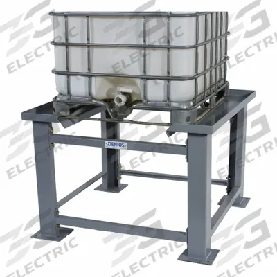 DENIOS Tote Dispensing Systems: 52 in L x 52 in x x 60 in, 7,500 lb Load Capacity - IBC Tote Stands