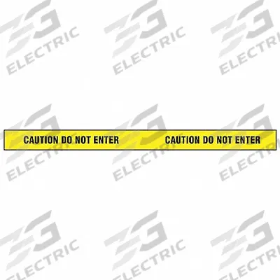 APPROVED VENDOR Barricade Tape: 180 ft Lg, 2 in Wd, Caution Do Not Enter Legend, Vinyl - Specific Caution Messaging Barrier Tape