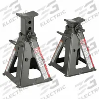 GRAY Vehicle Stand: Pin Adjustment, 7 ton Load Capacity, 20 in Max Extended Ht, 12 in Min Ht, 1 PR (MPN 7THF). Key specifications — Base Shape: Square; Base Material: Steel; Saddle Shape: V-Notch; Brand: GRAY.