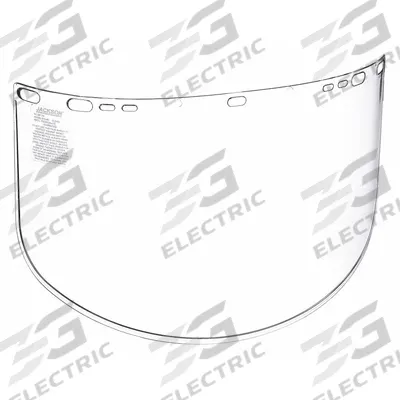 JACKSON SAFETY Face Shield Visor: 15 1/2 in Overall Wd, 9 in Overall Ht - Chemical-Resistant Replacement Visors