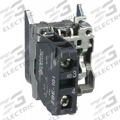 SCHNEIDER Contact Block: 22 mm Panel Mounting Size, 1NO, Momentary - Contact Blocks
