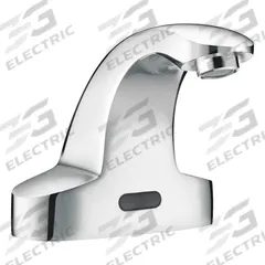 SLOAN Bathroom Sensor Faucet: SF, Brass, Chrome Finish, Centerset, Battery, Back-Check Tee, Aerated (MPN SF2350). Key specifications — Brand: SLOAN; Includes: (4) AA Alkaline Battery; Series: SF.
