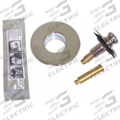 WATCO Drain Stopper: Brass, Chrome-Plated, 2 7/8 in Overall Dia, Push and Pull (MPN 48600-CP). Key specifications — Color: Silver; Includes: Silicone Adhesive; Material: Brass.