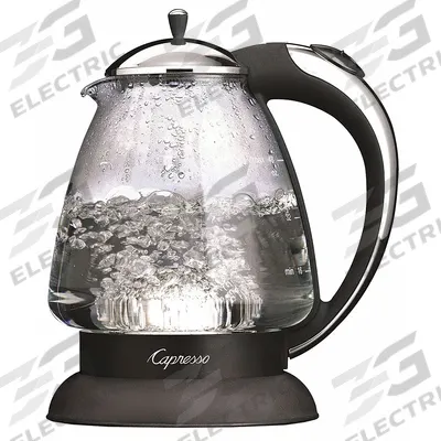 CAPRESSO Electric Kettle: 1.4 L Capacity, Black, Auto Shut-Off - Electric Kettles