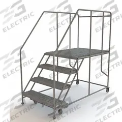 TRI-ARC Mobile Work Platform: 3.3 ft Platform Ht - Max, 36 in x 47 in, Steel, 800 lb Load Capacity (MPN WLWP143648SL). Key specifications — Mobility: Rolling; Brand: TRI-ARC; Color: Gray; Height Adjustability: Fixed Height; Includes Handrails: Handrails Included; Locking Mechanism: Foot-Activated Step Lock; Handrails: Includes Handrails.