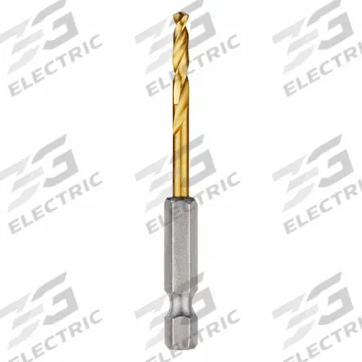MILWAUKEE Hex Shank Drill Bit: 9/64", 135° Split Point, TiN-Coated HSS - Milwaukee Shockwave Impact Duty Drill Bits