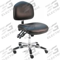 Ergonomic Chair: Vinyl, Armless, Ht Range 17 in to 22 in, 21 1/2 in Seat Wd, 19 in Seat Dp, 0 Glides (MPN WAS-DCR-TLC-WW-BLUE). Key specifications — Foot Support: No; Back Tilt Backward: 80°; Back Tilt Forward: 105°; Base Material: Aluminum; Brand: BENCHPRO; Product Type: Cleanroom Ergonomic Chair; Cleanroom Class: ISO 5; ESD-Safe: Not ESD Safe.