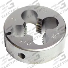OSG Round Threading Die: #2-64 UNF, 5/8 in OD, Solid, High Speed Steel (MPN 2723500)