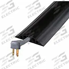 Cable Protector: 3 Channels, 3/4 in Max Cable Dia, 3 1/4 in Overall Wd, 1 in Overall Ht, 5 ft Lg (MPN RFD5-5). Key specifications — Color: Black; Brand: CHECKERS; Load Capacity: 440 lb/Axle.