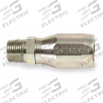 WEATHERHEAD Hydraulic Hose Fitting: Steel x Steel, Straight, -16 For Hose Dash Size - Weatherhead Crimp Hydraulic Hose Fittings with NPTF Connection