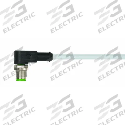 MURRELEKTRONIK Cordset: M12 Male Right Angle X Bare Wire, 4 Pins, Gray, PVC, 5 m Cable Lg - Single-Ended Cordsets with PVC Jacket for Flexing Applications
