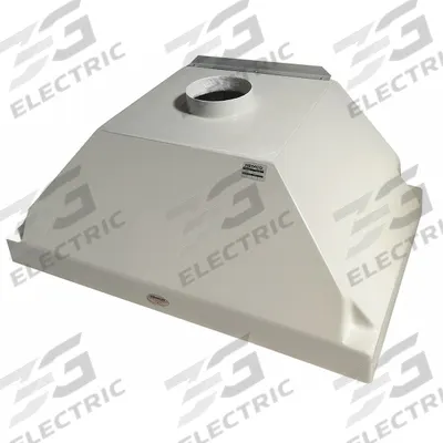 HEMCO Ducted Hood: Fiberglass, Vapor Proof, 30 in Overall Dp, 36 in Overall Wd - Canopy Hoods