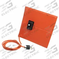 BRISKHEAT Heating Blanket: 71°C Op Temp - Max, 12 in Overall Lg, 6 in Overall Wd, 3/16 in Thick, SRP (MPN SRP06121PADJB). Key specifications — attr1031118: Controller Not Required; attr1027707: BRISKHEAT; attr1027710: Plastic; attr1027717: Moisture Resistant; attr1027718: Fiberglass-Reinforced Silicone Rubber; attr1027719: Yes; attr1031117: Grounded; attr1027706: Adhesive.