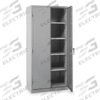 LYON Storage Cabinet: 36 in x 21 in x 64 in, Swing Handle & Padlock Hasp, 14 ga Panel Thick, Legs (MPN DD1112). Key specifications — attr62698: Gray; attr62736: Welded; attr87895: Legs; attr62693: Assembled; attr62737: Stationary; attr62694: Adjustable; attr62695: Powder Coated; attr62696: Steel.