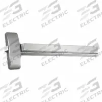 CAL-ROYAL Rim Exit Device: 3 ft Max Door Wd, Stainless Steel (MPN F9800EO36-32D). Key specifications — Product Type: Exit Device; Ligature Resistance: Not Ligature-Resistant; Brand: CAL-ROYAL; Exit Device Type: Rim; Outside Trim Type: Not Included; Exit Bar Style: Touchbar; ADA Compliant: Yes.