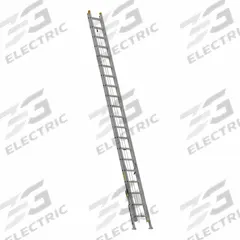WERNER Extension Ladder: 40 ft Ladder Size, Aluminum, 250 lb Load Capacity, 101 lb Wt, 2 Sections (MPN D1340-2L). Key specifications — Color: Silver; Brand: WERNER; Included Features: Bubble Level.