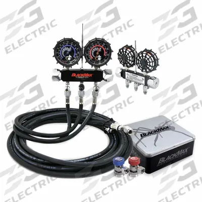 PRO-SET Manifold Gauge Set: Aluminum - Refrigerant Machine Replacement Hoses & Couplers