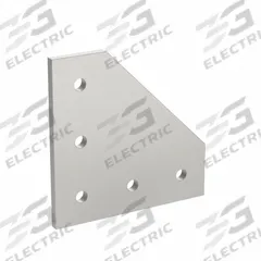 Joining Plate: 90° Angled Flat Plate, 15 Series, 4 1/2 in x 4 1/2 in x 1/4 in, For 21/64 in Slot Wd (MPN 15JP4507). Key specifications — Material: Aluminum; Mounting Type: Slide-In; Brand: FAZTEK; Finish: Anodized.