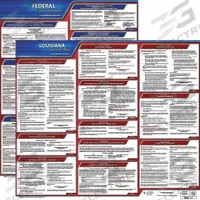 JJ KELLER Labor Law Poster: LA, Spanish, Plastic, 30 in x 24 in, Federal and State Labor Law (MPN 200-LA-3). Key specifications — State/Province: LA; Language: Spanish.