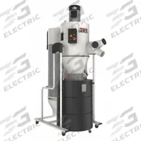JET Wood Dust Collector: Cyclone, 230V AC, 1,963 cfm (MPN 717530K). Key specifications — attr952404: JET; attr1018713: 99% of 2 micron particles; 86% of 1 micron particles; attr979886: Drum; attr979899: 76 dBA.