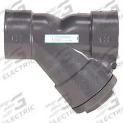 HAYWARD Y Strainer: 2 in, Socket, Mesh, 0.0313 in Screen Size, PVC, FPM, 7 1/8 in Ht, 7 5/8 in Lg (MPN YS10200S). Key specifications — Brand: HAYWARD; Seal Material: FPM; Manufacturer Part Number: YS10200S; Screen Material: PVC.