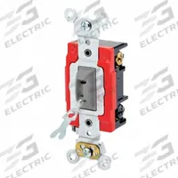 LEVITON Wall Switch: Locking Switch, 3-Way, Maintained, Gray, 120/277V AC, 20 A (MPN 1223-2GL). Key specifications — Illuminated: No; Voltage Rating: 120/277V AC.