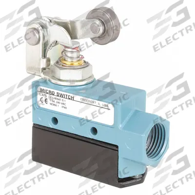 Honeywell Non Plug-In Limit Switch: Roller Arm Plunger, Metallic - Top-Mount Roller-Plunger Limit Switches with Lever Arms