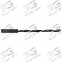 CHAINFLEX Control Cable: 18 AWG, 25 Conductors, Order by the Foot, PVC Jacket, 300 V (MPN CF880-07-25). Key specifications — Conductor Material: Copper; Conductor Configuration: Single; Minimum Bend Radius Factor - Fixed: 7 x OD; Minimum Bend Radius Factor - Flexible: 10 x OD; Includes Ground: Yes; Minimum Bend Radius Factor - E-Chain: 12.5 x OD; Resistance Properties: Oil and Grease Resistant; Standards: CE 2014/35/EU.
