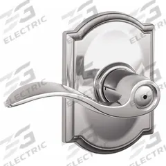 SCHLAGE RESIDENTIAL Door Lockset: Privacy Lever Locksets, Chrome, ADA Compliant (MPN F40 ACC 625 CAM). Key specifications — Ligature Resistance: Not Ligature-Resistant; Brand: SCHLAGE RESIDENTIAL; Lockset Function ANSI Code: F76; Visual Indicator Message: No Message; Lockset Style: Accent; ADA Compliant: Yes; Finish: Bright Chromium-Plated : Brass.