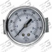 PIC GAUGES Industrial Pressure Gauge: 0 psi to 400 psi, 2 1/2 in Dial, 1/8 in NPT Male, Center Back (MPN 103D-258I). Key specifications — Accuracy: ±3-2-3%; Brand: PIC GAUGES; Vibration Resistance Properties: None; Gauge Wetted Parts: Brass / Copper.