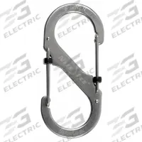 NITE IZE Double Carabiner: 75 lb Working Load Limit, Wire Gate, Stainless Steel, 3 1/2 in Overall Lg (MPN LSB4-11-R3). Key specifications — Brand: NITE IZE; Opening Type: Wire Gate.