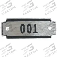 APPROVED VENDOR Numbers 26 to 50: 2 3/8 in x 7/8 in, 25 Plates, 26 to 50, Aluminum, Unfinished (MPN 2VUW1). Key specifications — Manufacturer Part Number: 2VUW1; Brand: APPROVED VENDOR; Finish: Unfinished; Material: Aluminum; Number Range: 26 to 50; Product Type: Number Plates; Color: Silver with Black Lettering.