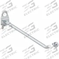 APPROVED VENDOR Single Rod Pegboard Hook: 9/32 in Peg Hole, For 1 in Pegboard Hole Spacing, 10 PK (MPN 5TPD3). Key specifications — Finish: Zinc-Plated; Color: Silver; Locking System: Screw-In; Mounting Type: Surface; Accessory Type: 30-Degree Single Hook; Brand: APPROVED VENDOR.