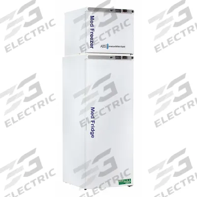 AMERICAN BIOTECH SUPPLY Refrigerator and Freezer: 10.5 cu ft Refrigerator Capacity, 2 Doors - Pharmacy Refrigerator-Freezers