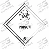 LABELMASTER DOT Container Label: Poison, 3 15/16 in x 3 15/16 in, 3 15/16 in Label Ht, Paper, Label (MPN HML8). Key specifications — Brand: LABELMASTER; Message: Poison.