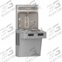 ELKAY Bi-Level Drinking Fountain with Bottle Filler: On-Wall, 46 1/4 in Ht, Sensor, 8 gph @ 50°F (MPN LMABFTL8WSLK). Key specifications — Housing Color: Gray; Brand: ELKAY; Housing Material: Plastic; Housing Finish: Granite; Chilling Capacity: 8 gph @ 50°F.