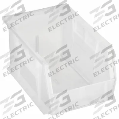 AKRO-MILS Hang and Stack Bin: 6 in x 9 1/4 in x 5 in, Clear, Label Holder Included - Clearview Plastic Bins