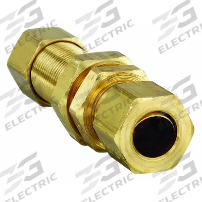 PARKER Compression Fitting Union: 1/4 in OD x 1/4 in OD Fitting Size, Brass - Standard Sleeve Brass Compression Fittings