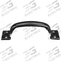 APPROVED VENDOR Pull Handle: Unthreaded Holes, Steel, Black, #12 Screw Size, 1 in, 5.33 in Grip Lg (MPN 4PE22). Key specifications — Brand: APPROVED VENDOR; Projection Type: Non-Recessed; Material: Steel; Finish: Powder Coated; Color: Black; Folding Type: Fixed; Mounting Type: Unthreaded Holes; Screw Size: #12.